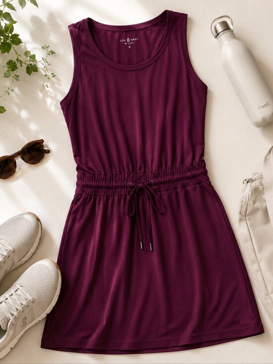 Lou & Grey Dresses & Skirts - Lou & Grey by Loft Athleisure Dress Small Drawstring Waist Pockets